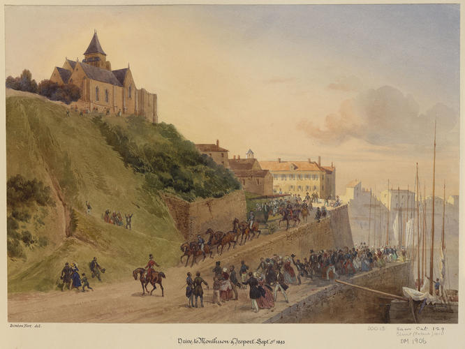 Royal visit to Louis-Philippe: the drive to Monthuon, through Le Treport, 3 September 1843