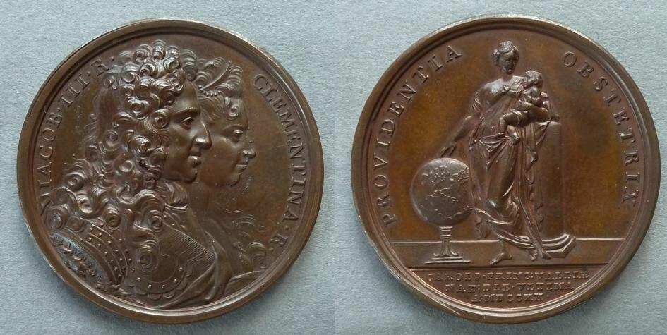 Medal commemorating the birth of Prince Charles Edward Stuart