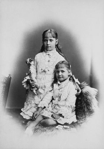 Princess Alix and Princess Marie of Hesse, 1878 [in Portraits of Royal Children Vol. 23	1878-79]