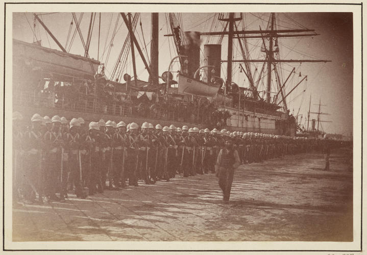 Scots Guards disembarking at Alexandria