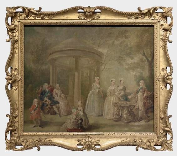 Frame for RCIN 401358, Hogarth, The Family of George II