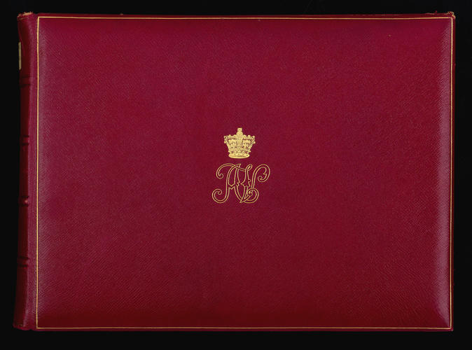 Duke of Clarence & Avondale Hunting in Terai, India, 1890: Album binding Duke of Clarence & Avondale Hunting in Terai, India, 1890: Album binding