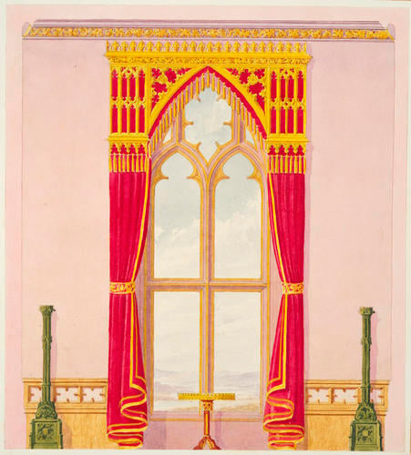 Design for The Drawing Room (Room 240), Windsor Castle, south elevation, c. 1826