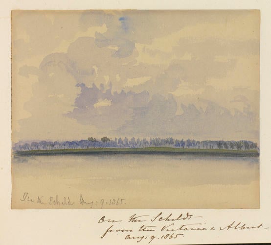 Master: SKETCHES FROM NATURE V. R. 1863 TO 1867
Item: On the Schelde from the Victoria & Albert