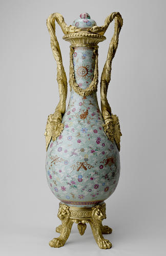Set of six vases with mounts