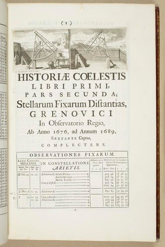 Historiae coelestis libri duo quorum prior exhibet . . . continua serie ab anno 1676 ad annum 1705 completum / Johanne Flamsteedio