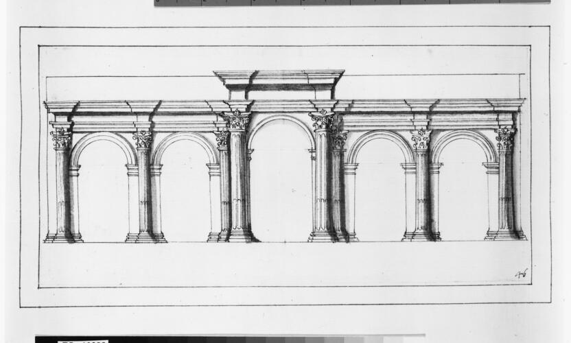 Aqua Virgo, S. Ignazio, Rome: front elevation