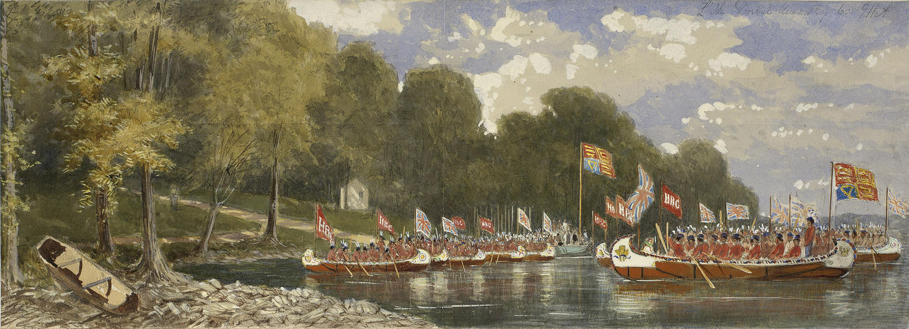 Canoes moored at L'Isle d'Orval