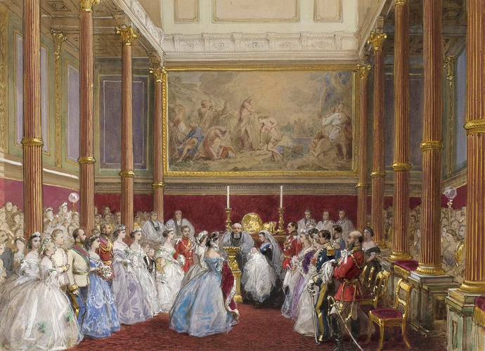 Christening of Prince Albert Victor of Wales, at Buckingham Palace, 10 March 1864