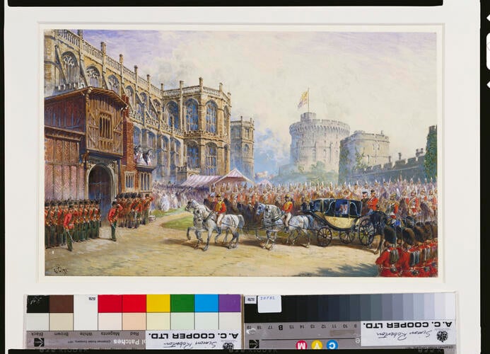 Marriage procession of Princess Louise to St George's Chapel, Windsor, 21 March 1871