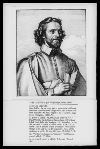 Francois du Jon the younger, called Junius Francois du Jon the younger, called Junius