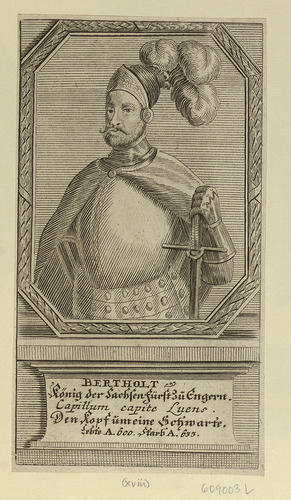 Master: [Engravings of legendary rulers of Saxony]
Item: BERTHOLT Konig der Sachsen