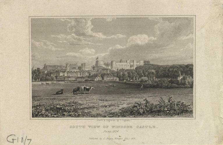 South view of Windsor Castle - June 1824 South view of Windsor Castle - June 1824