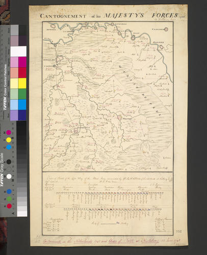 Map of the Netherlands and order of battle at Nistelrode, 1748 (Nistelrode, North Brabant, Netherlands) 51?42'15