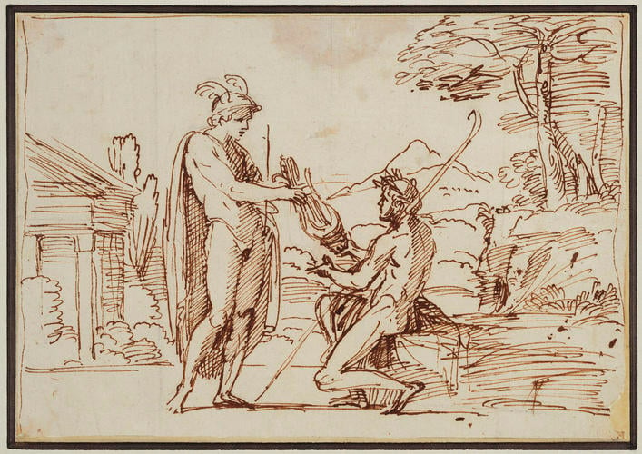 Apollo receiving the lyre from Mercury