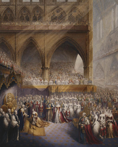 Queen Victoria receiving the Sacrament at her Coronation. 1838