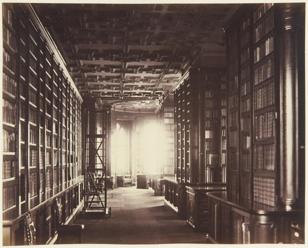 The Library, Western Division. Anno 1880. Formerly Queen Elizabeth's Gallery The Library, Western Division. Anno 1880. Formerly Queen Elizabeth's Gallery