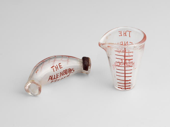 Measuring jug and feeding bottle