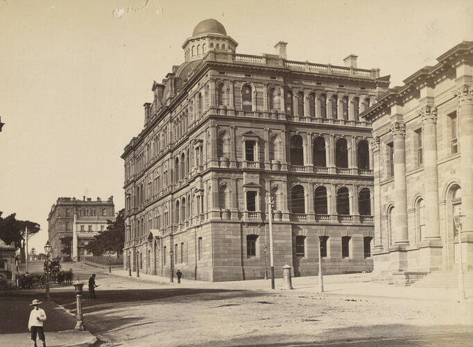 The Cruise of the HMS Bacchante 1879-1882: Bridge Street (looking east), Sydney, Australia The Cruise of the HMS Bacchante 1879-1882: Bridge Street (looking east), Sydney, Australia