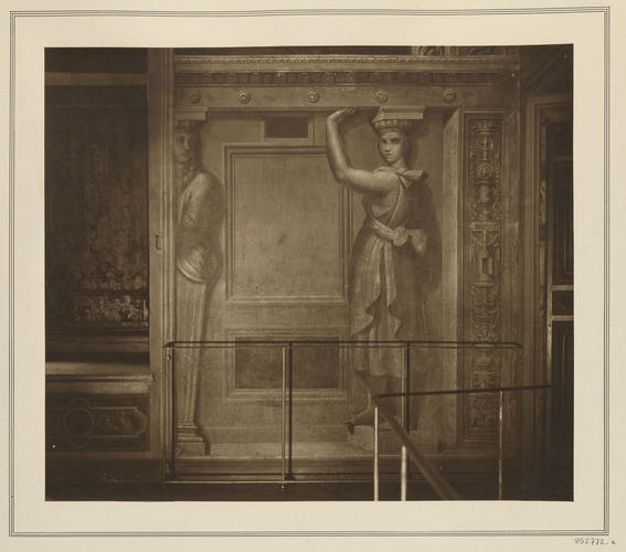 Master: Set of photographs of fictive herms and caryatids in the Stanza di Eliodoro
Item: Portion of the dado decoration in the Stanza di Eliodoro Master: Set of photographs of fictive herms and caryatids in the Stanza di Eliodoro
Item: Portion of the dado decoration in the Stanza di Eliodoro