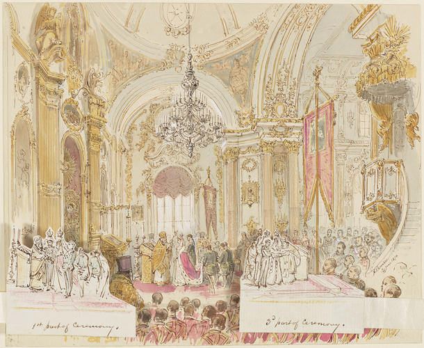 The Orthodox marriage service of Alfred, Duke of Edinburgh and Maria Alexandrovna, 23 January 1874