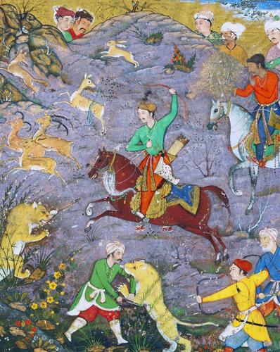 Master: Divan-i Navai دیوان نوایی (The Collected Works of Navai)
Item: A Lion hunt