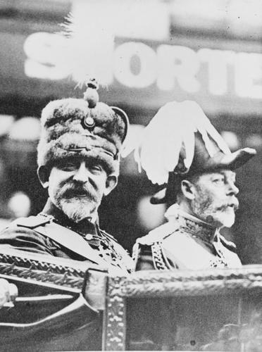 King George V with King Ferdinand of Romania, c. 1924