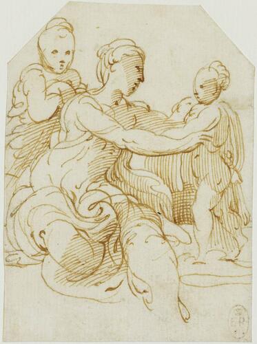 The Virgin bathing the Christ Child