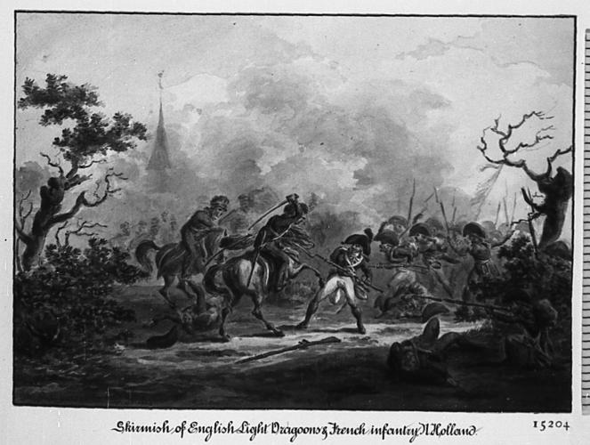 Action between the British and the French or the Russians and the French in North Holland, 1799 Action between the British and the French or the Russians and the French in North Holland, 1799