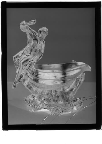 Glass plate negative of portrait of Sprimont sauce boat Glass plate negative of portrait of Sprimont sauce boat
