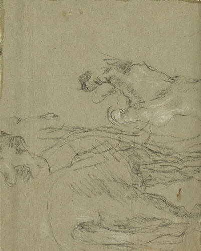 A study for the head of a man. Verso: Studies for a horse and a hand A study for the head of a man. Verso: Studies for a horse and a hand