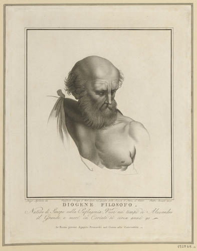 Master: Set of fifteen prints reproducing heads from 'The School of Athens'
Item: Head of Diogenes [from 'The School of Athens']
