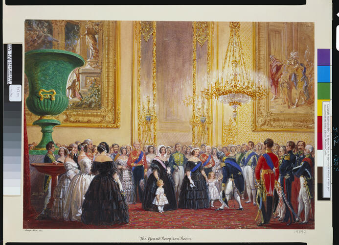 The eldest children of Queen Victoria and Prince Albert being presented to Louis-Philippe, 8 October 1844