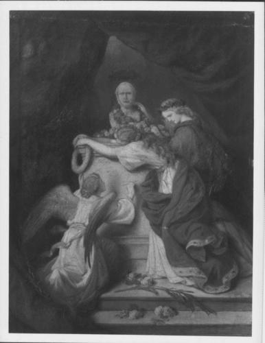 An Angel and two Girls Decorating a Bust of Prince Albert, Prince Consort An Angel and two Girls Decorating a Bust of Prince Albert, Prince Consort
