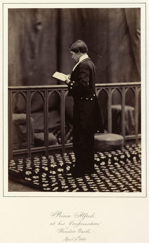 Prince Alfred, later Duke of Saxe-Coburg and Gotha (1844-1900), at his confirmation Prince Alfred, later Duke of Saxe-Coburg and Gotha (1844-1900), at his confirmation