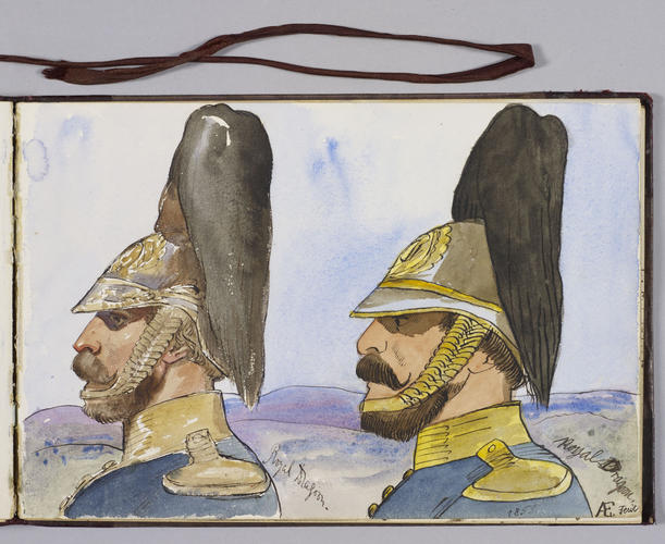 Master: Albert Edward's Teaching Sketch Book (later Edward VII). 1854-55
Item: Royal Dragoon Master: Albert Edward's Teaching Sketch Book (later Edward VII). 1854-55
Item: Royal Dragoon