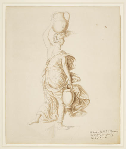 Master: Princess Elizabeth's Sketchbook (Landgravine of Hesse-Homburg)
Item: A female figure with urns