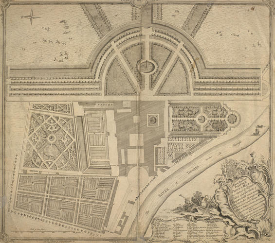 Plan of the Royal Palace and gardens of Hampton Court Plan of the Royal Palace and gardens of Hampton Court