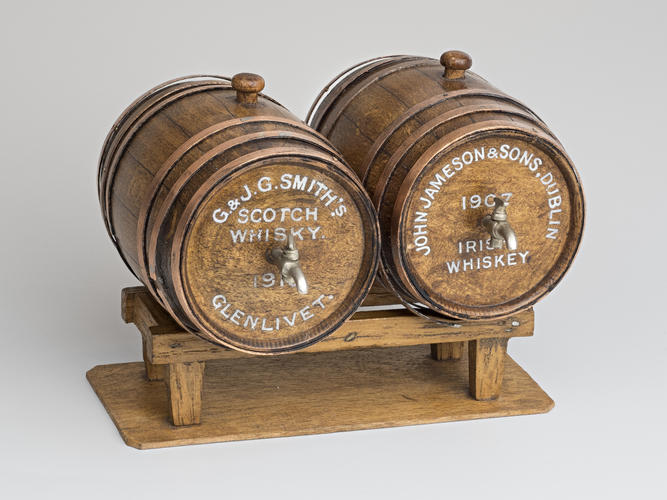 Wooden casks of whisky