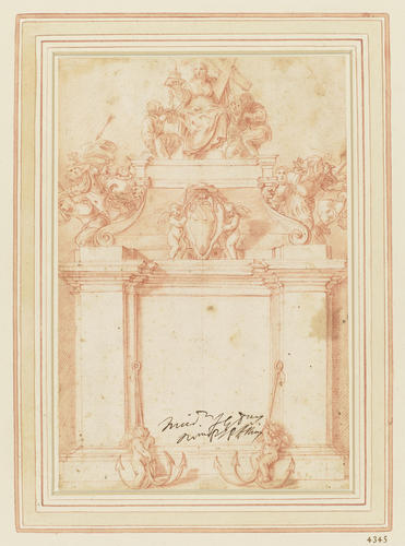 A design for a title-page, with the arms of Cardinal Ludovico Ludovisi A design for a title-page, with the arms of Cardinal Ludovico Ludovisi