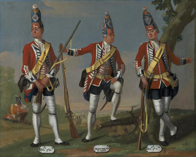 Grenadiers, 1st and 3rd Regiments of Foot Guards and Coldstream Guards, 1751 Grenadiers, 1st and 3rd Regiments of Foot Guards and Coldstream Guards, 1751