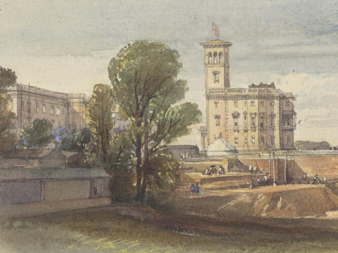 Osborne House under construction Osborne House under construction