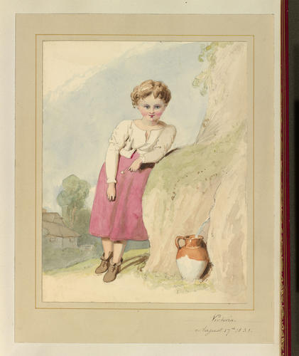 Master: MISCELLANEOUS DRAWINGS
Item: A young girl filling a pitcher from a spring