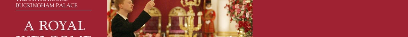 Footman checking preparations for a State Banquet at Buckingham Palace