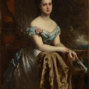 On 18 January 1874, Queen Victoria, writing from Osborne House, recorded that the ‘Feldjäger’ (the Queen’s messenger) had arrived, bringing ‘the long expected portrait of her [Maria], which is a gift from the Emperor. It is a 